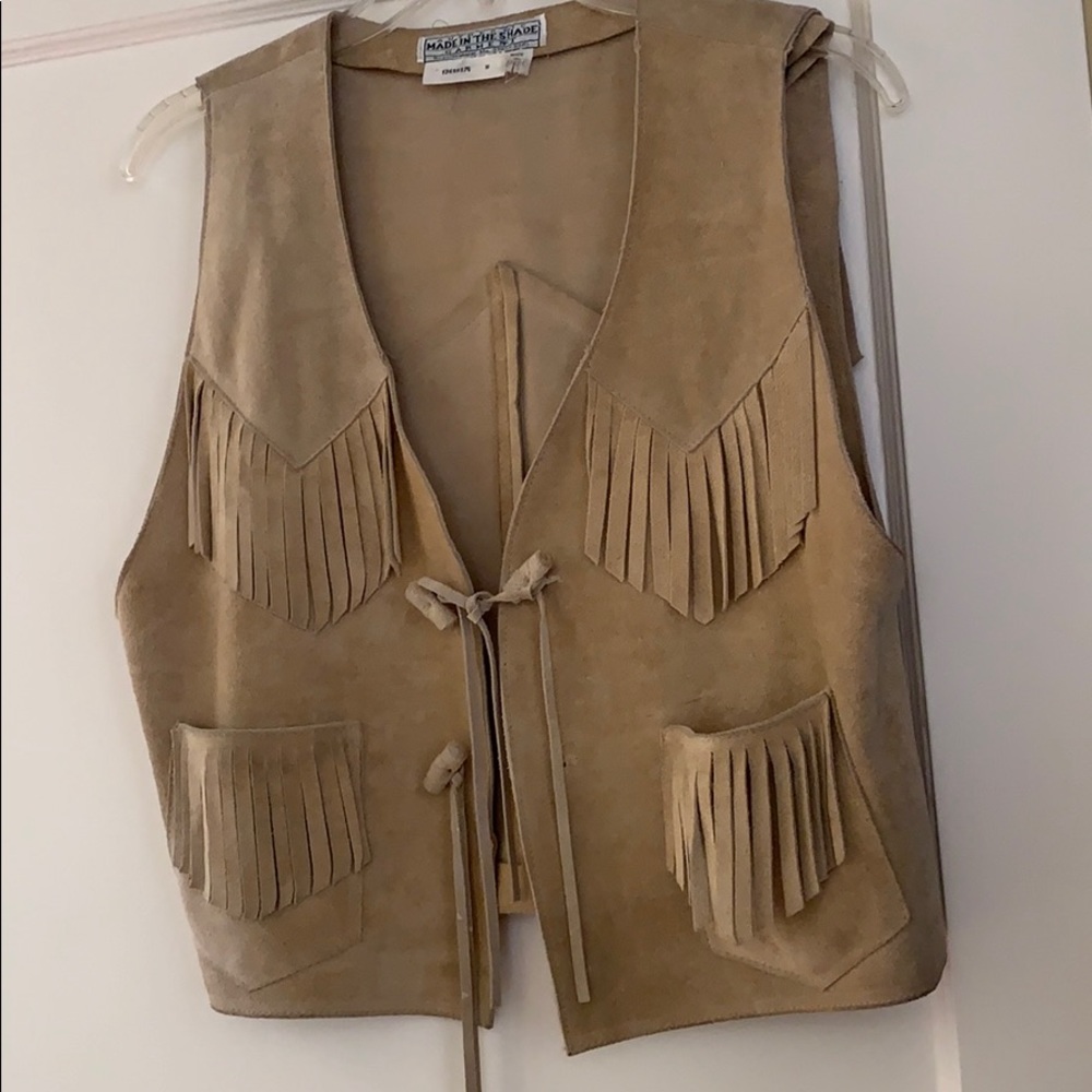 Vest real sude tan color
